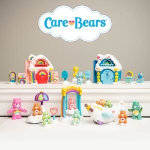 VTG Care Bears Care-A-Lot 25pc Lot Care Bear House, Swing, Airplane, Nostalgic